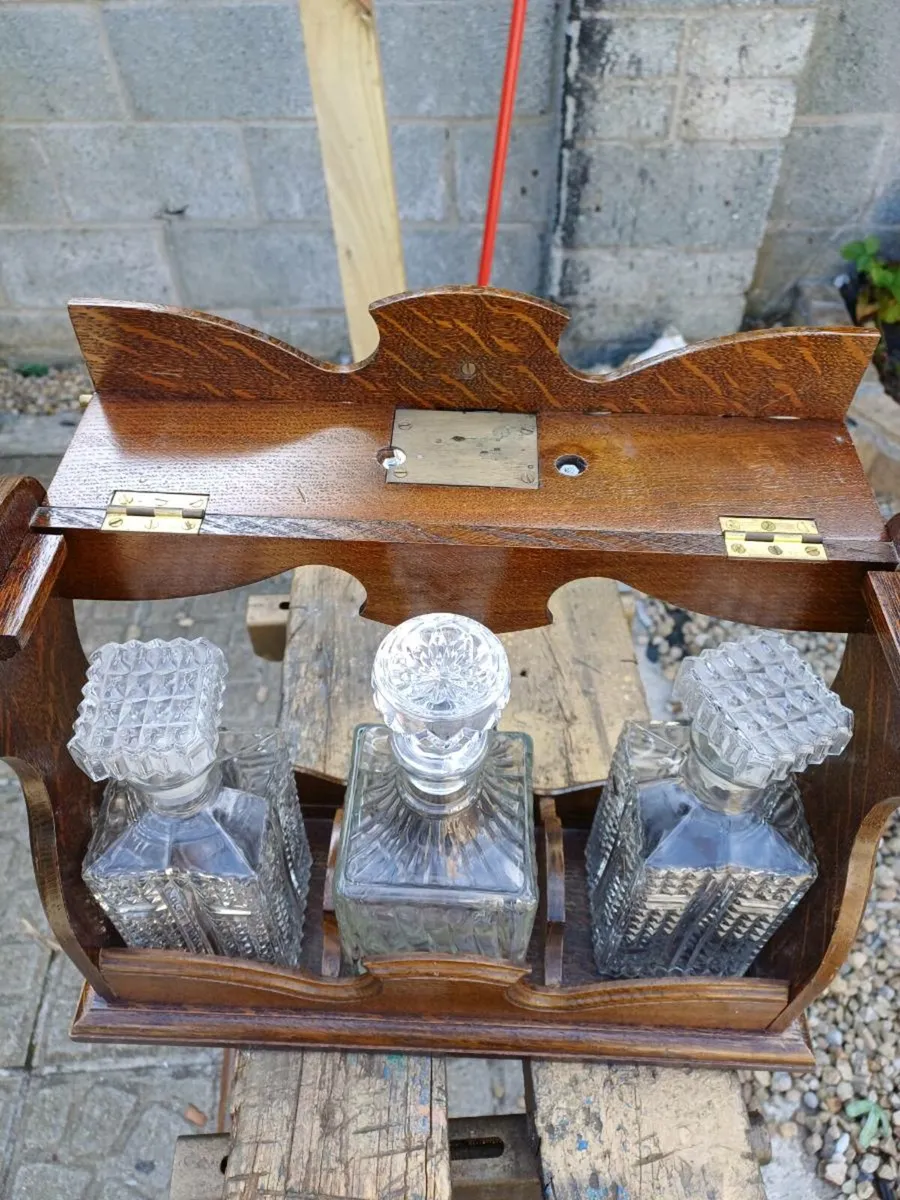 Vintage Mahogany Tantalus - Image 4