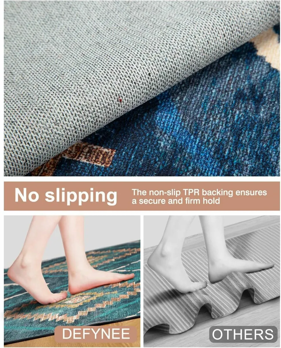 Large Rug Living Room 180x270 cm Blue Rug Bedroom - Image 4