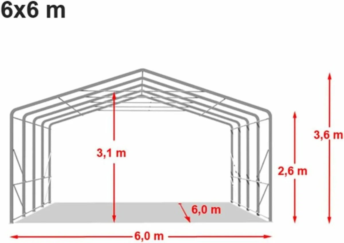 6x6m tent garage ... Free Nationwide delivery - Image 2