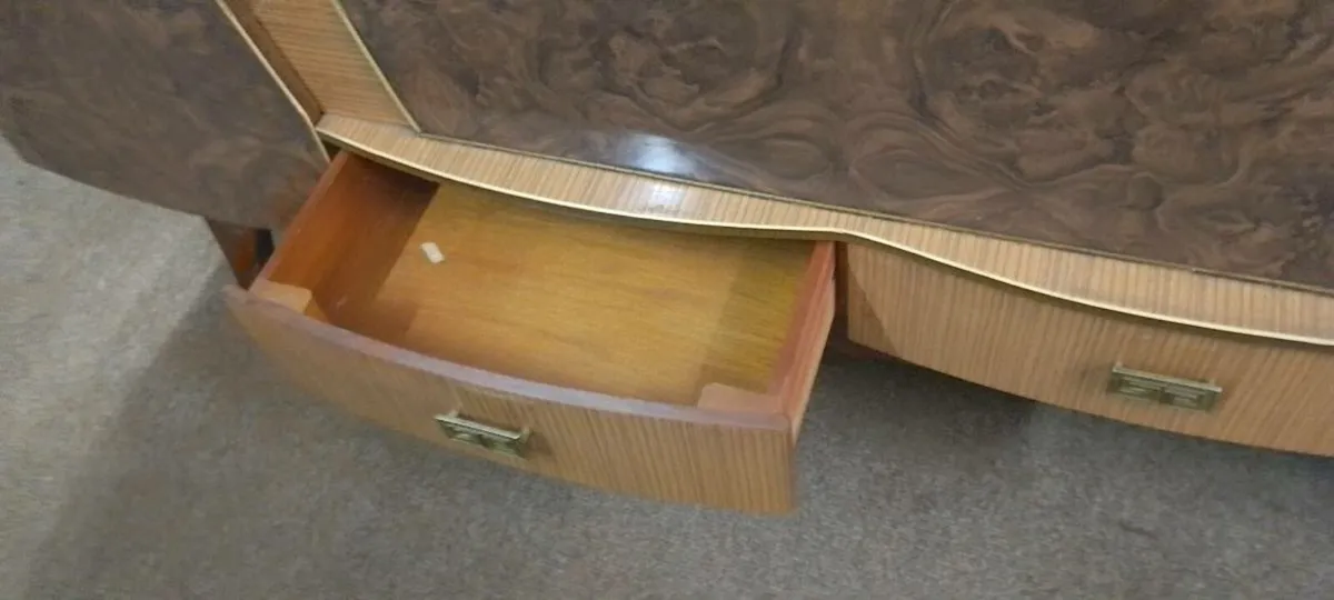 Original Walnut Veneer Mid Century Sideboard - Image 3