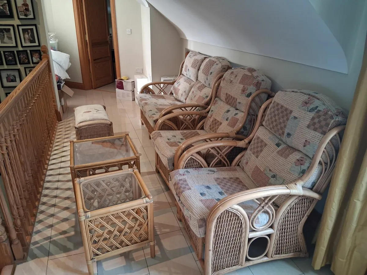 Sunroom Furniture - Caine Suite, TV Stand, etc - Image 1