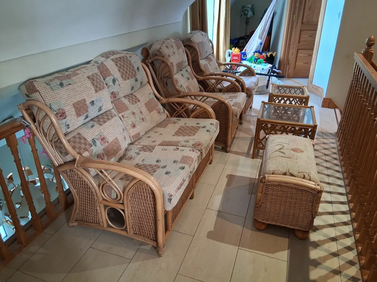 Sunroom Furniture - Caine Suite, TV Stand, etc - Image 4