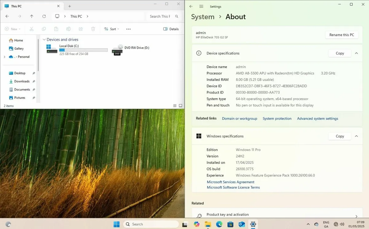 Windows 11 pro HP Computer with monitor - Image 1
