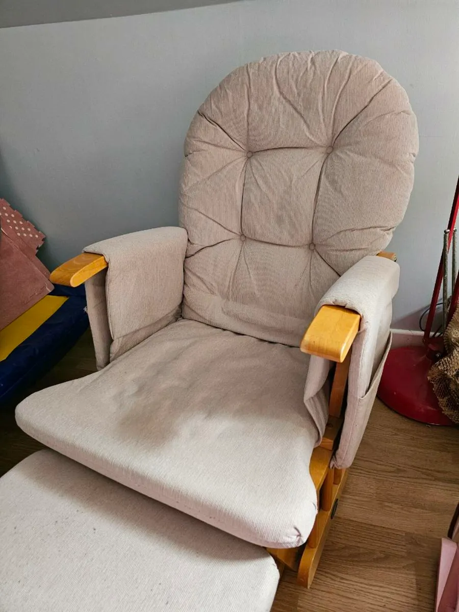 Babylo Glider Chair and Footstool - Image 1