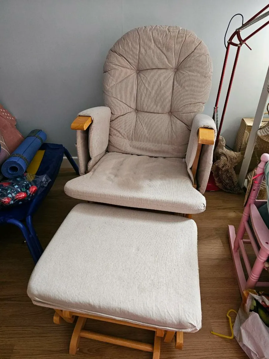 Babylo Glider Chair and Footstool - Image 2