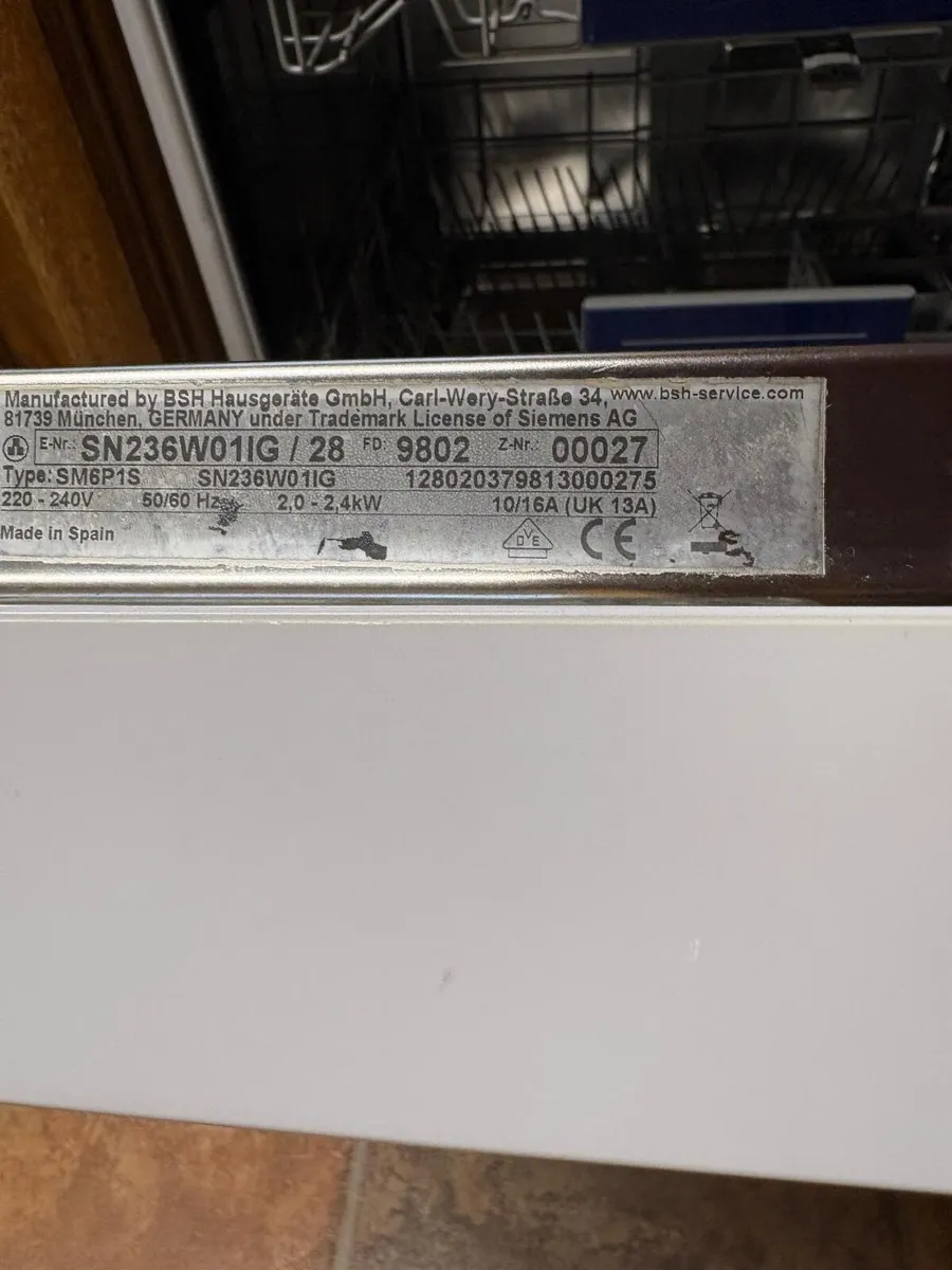 Siemens Dishwasher - Image 3