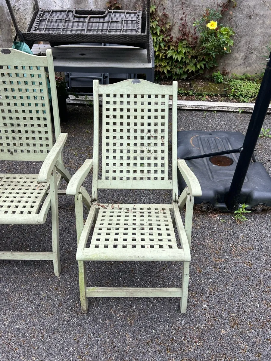 Teak Patio Chairs - Image 2
