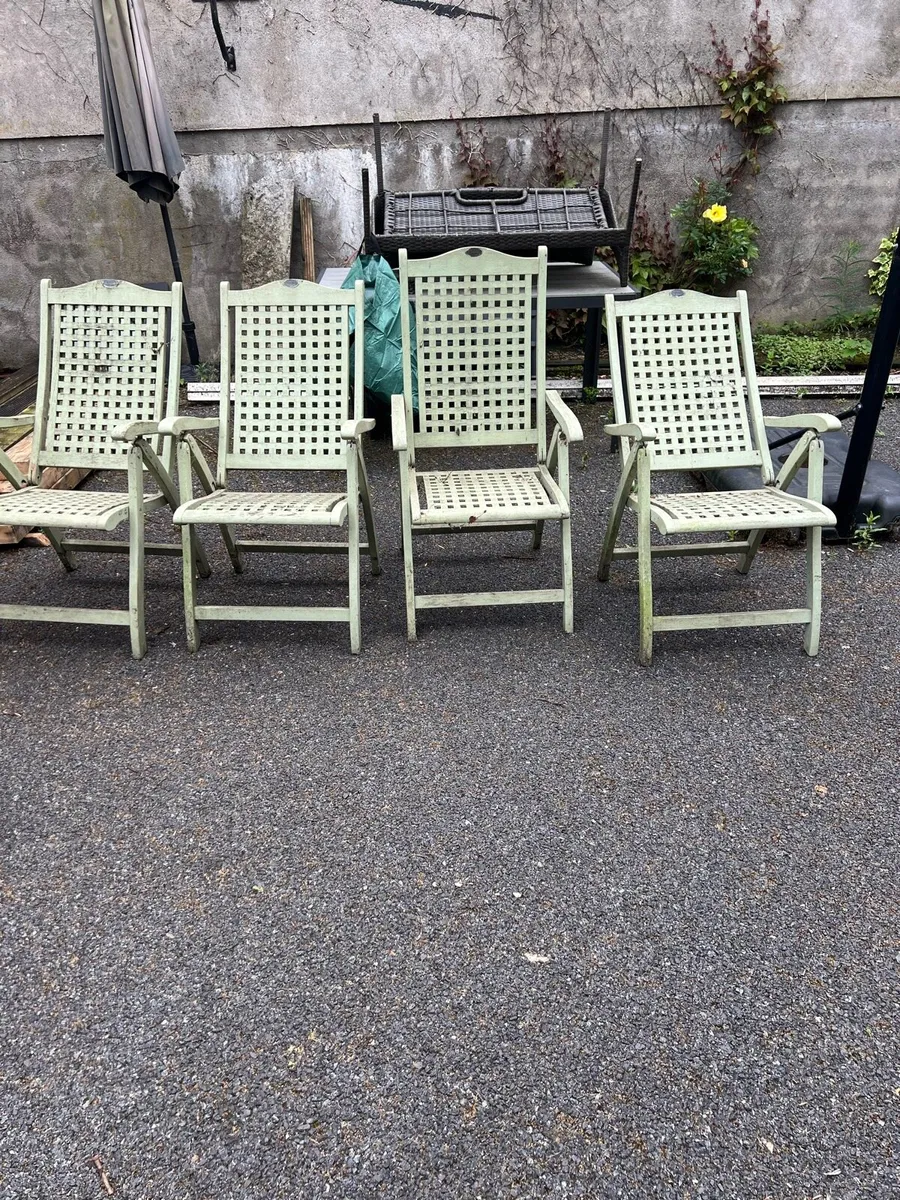 Teak Patio Chairs - Image 3