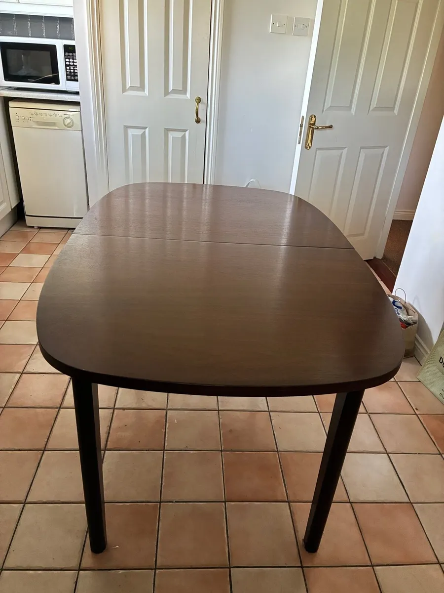 Solid wood dining table for 6 (built-in 8) OVNO - Image 1