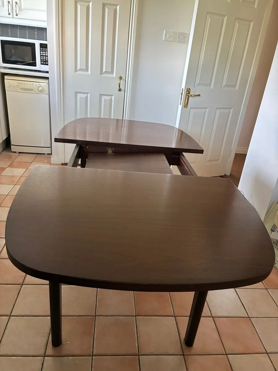 Solid wood dining table for 6 (built-in 8) OVNO - Image 2