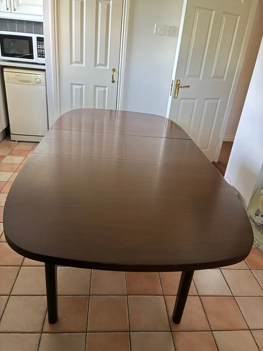 Solid wood dining table for 6 (built-in 8) OVNO - Image 4