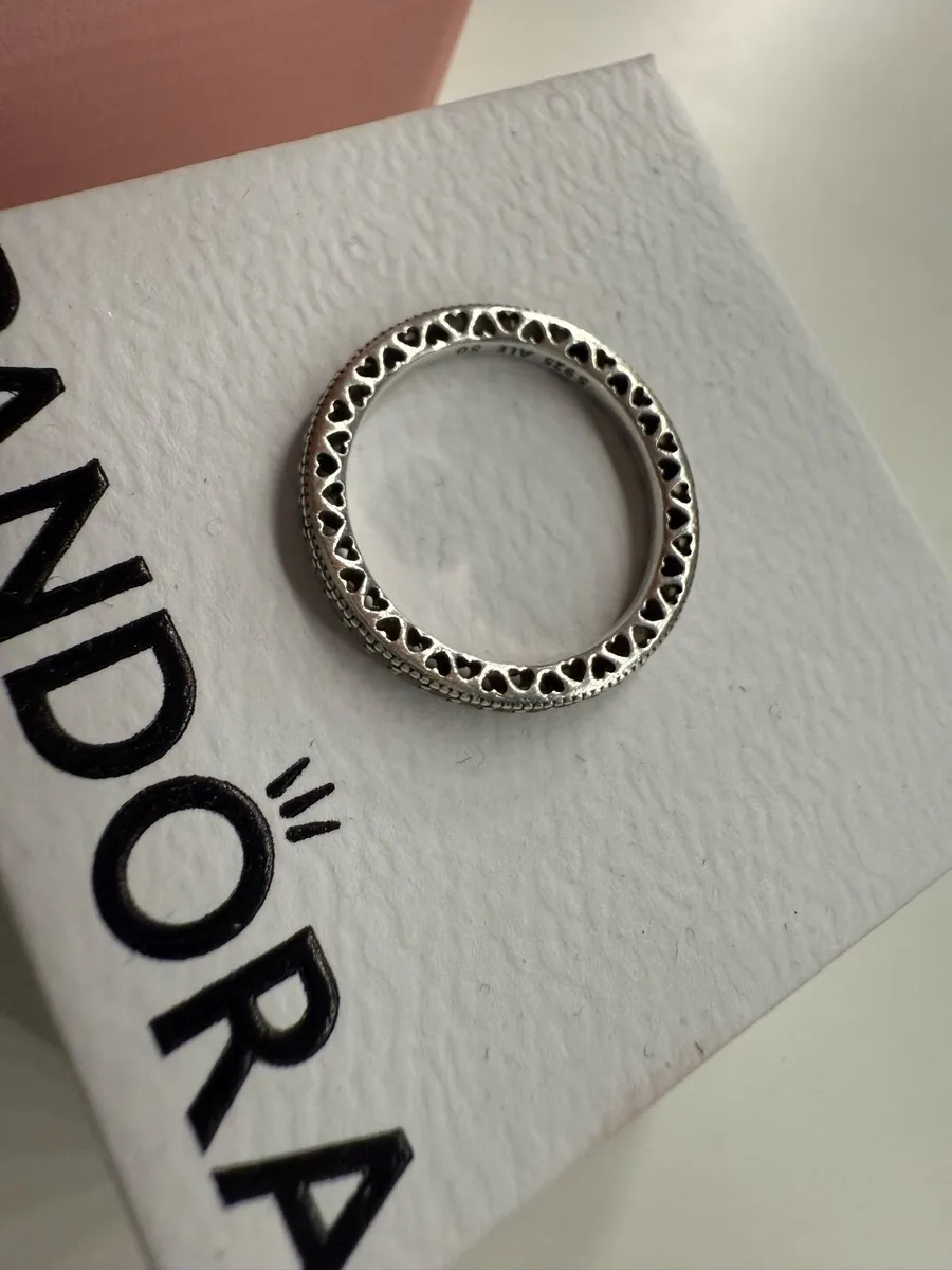 Pandora Sparkle & Hearts Ring Size 50 - Image 2