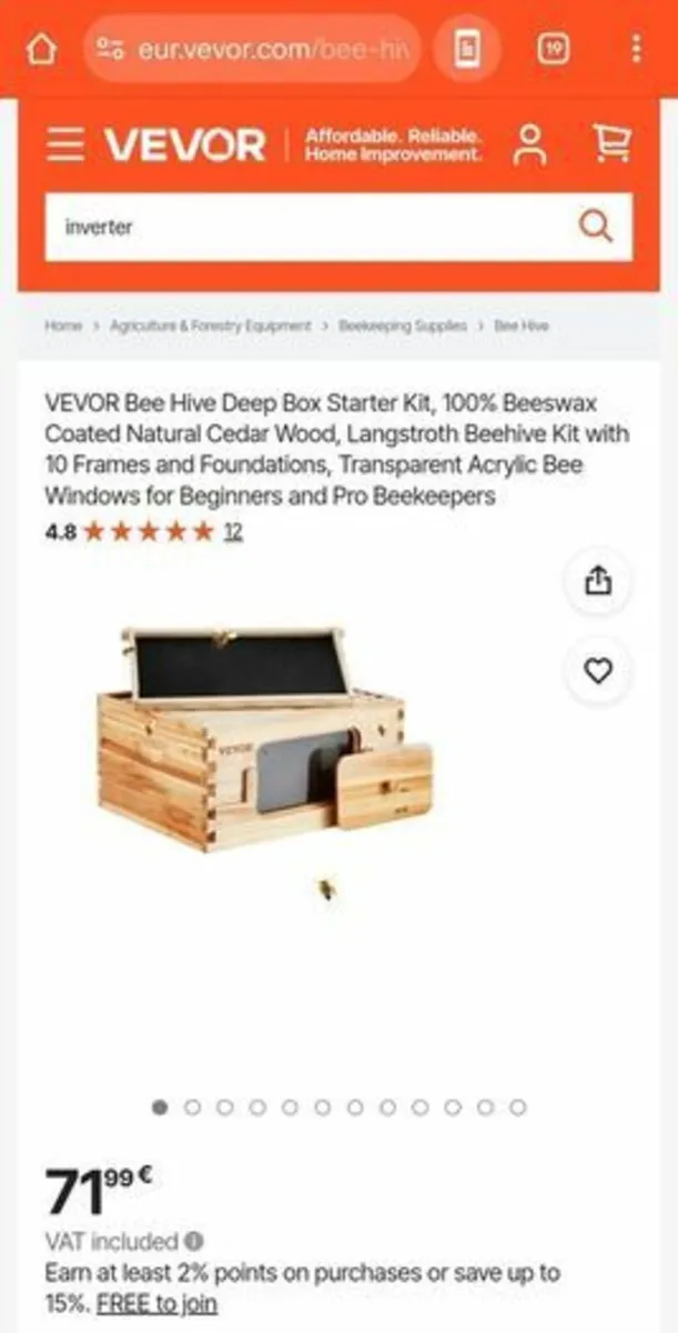 Vevor Beehive Deep Box - Image 2