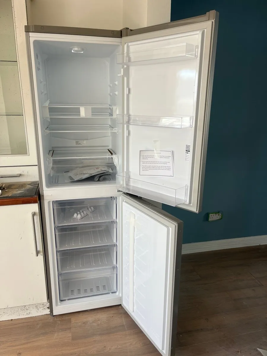 Brand New Indesit Fridge Freezer in Silver - Image 2