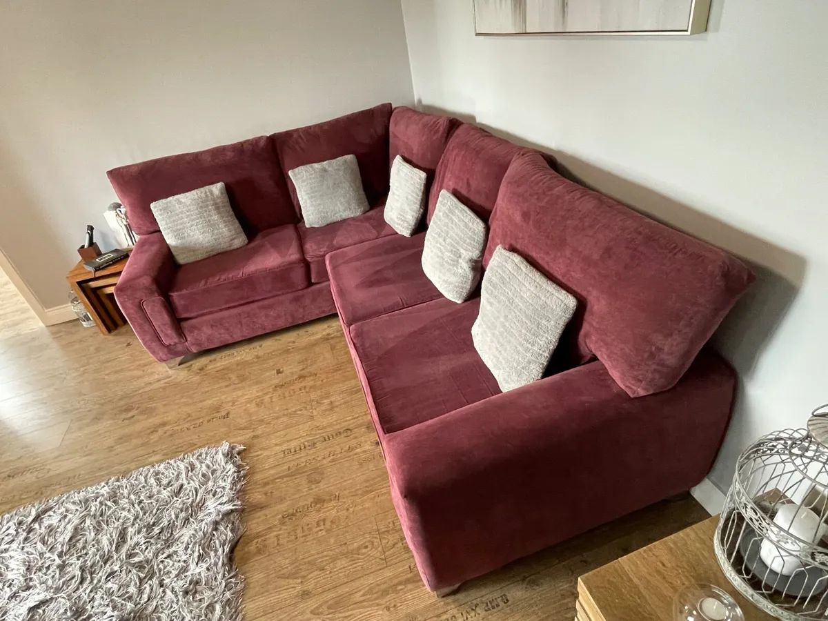 L Shaped Couch and Two Swivel Chairs - Image 1