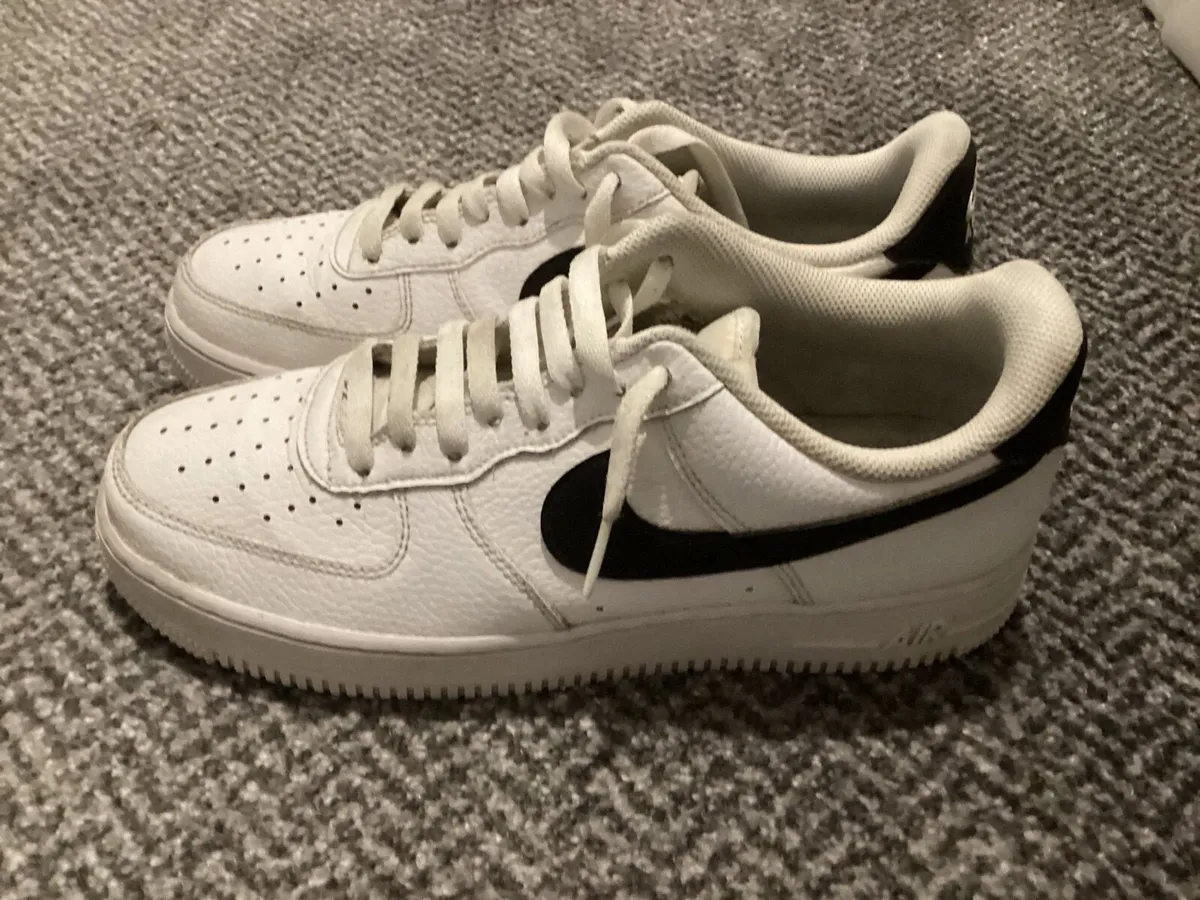 Nike Air Force 1 white and black - Image 1