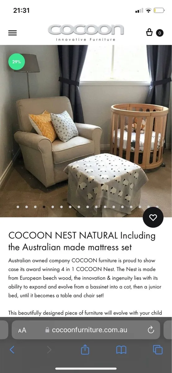 Cocoon Nest Baby Cot - Image 3