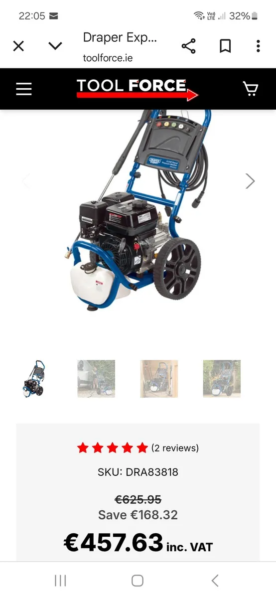 Draper Petrol Power Washer - Image 4