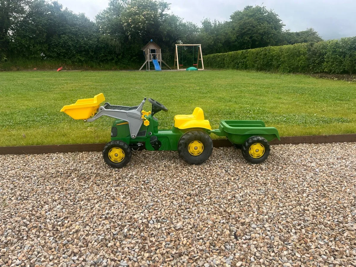 Rolly John Deere Pedal Tractor & Trailer - Image 1