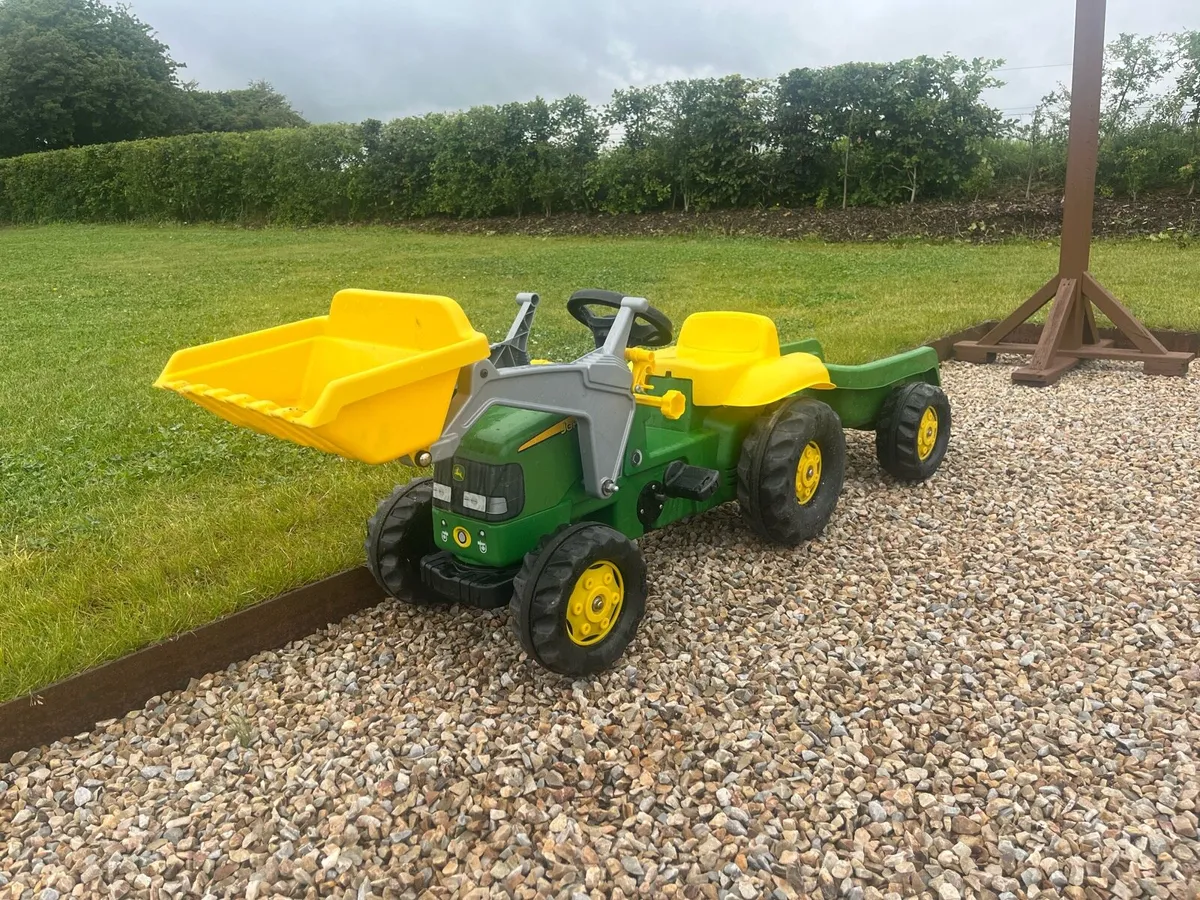 Rolly John Deere Pedal Tractor & Trailer - Image 3