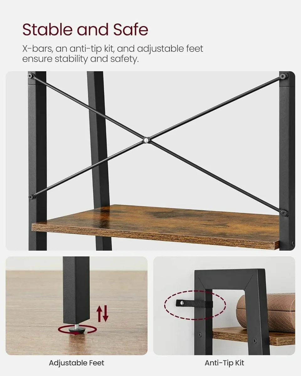 Brand New 4 Tier Stylish Bookcase Display Unit - Image 3
