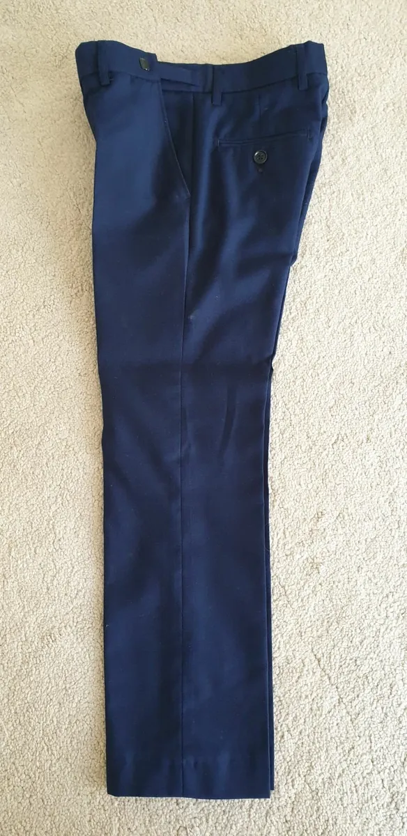Boy’s Navy Suit, Shirt & Tie, & Black Shoes, 8-9 - Image 3