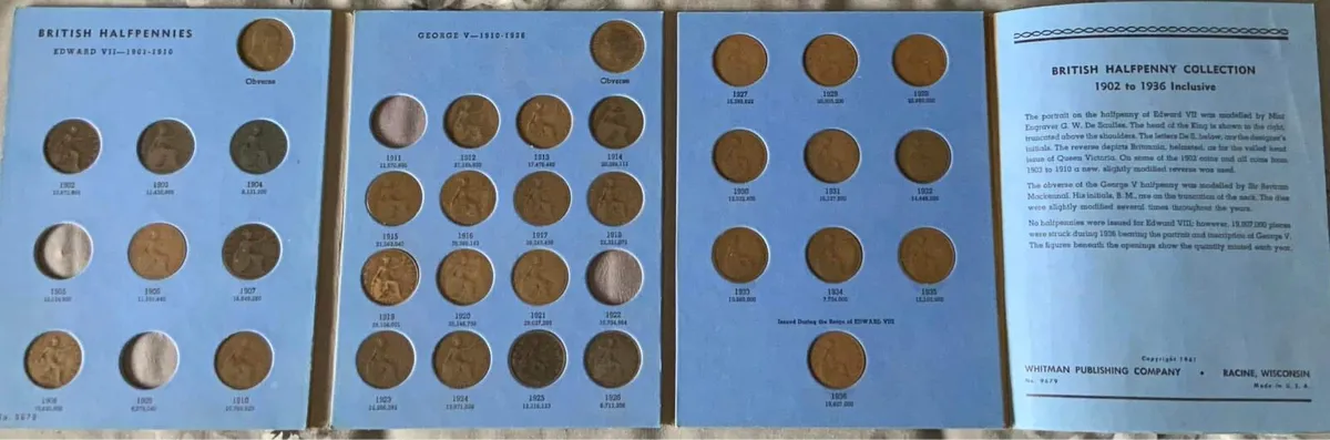 33 old British bronze Halfpennies - Image 2