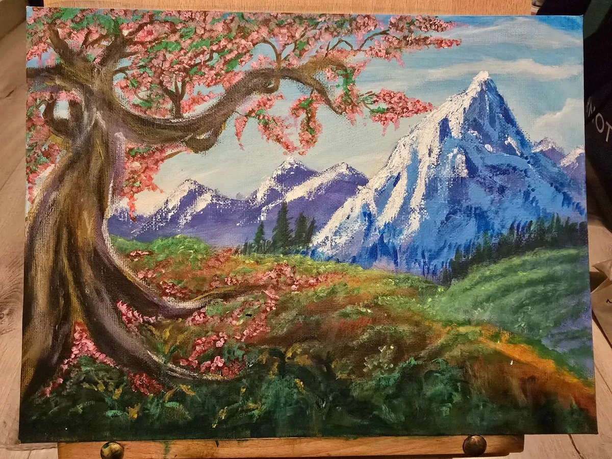 Blossoming Winter Canvas Painting - Image 1