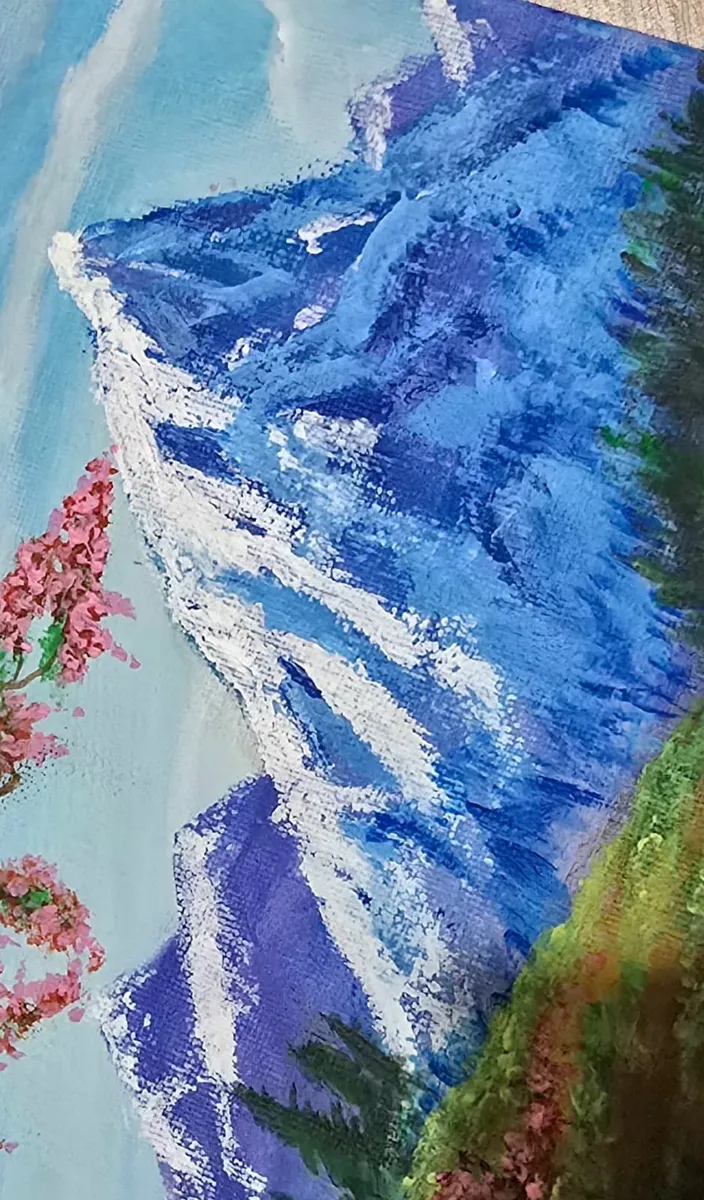 Blossoming Winter Canvas Painting - Image 3