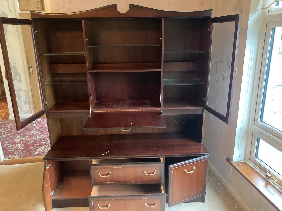 Glass cabinet & tv stand - Image 1