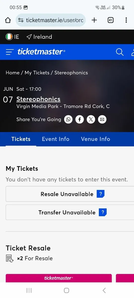 Stereophonics tickets