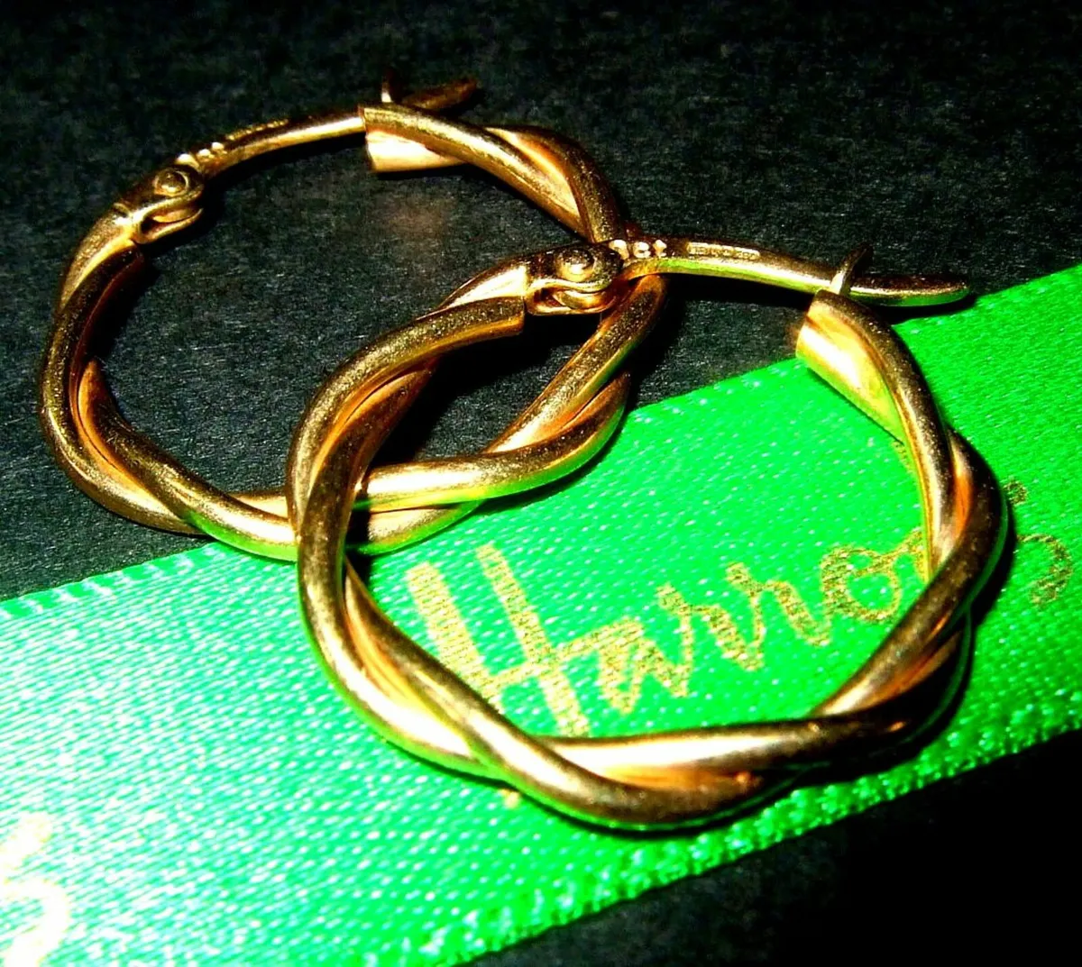 Hallmarked 9ct Gold Hoops-Vintage - Image 1
