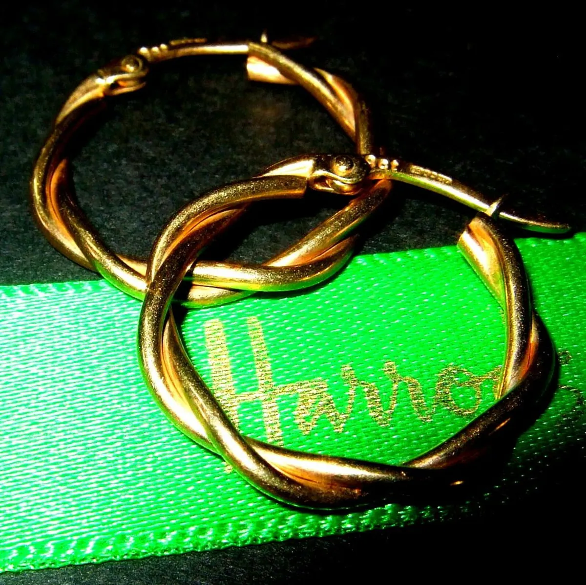 Hallmarked 9ct Gold Hoops-Vintage - Image 2