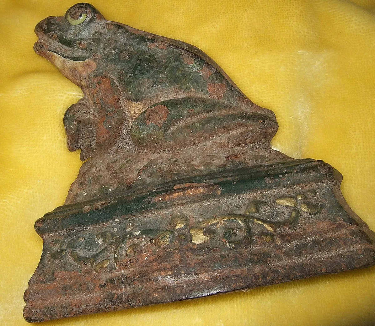 Vintage Cast Iron Frog Door Stop - Image 1