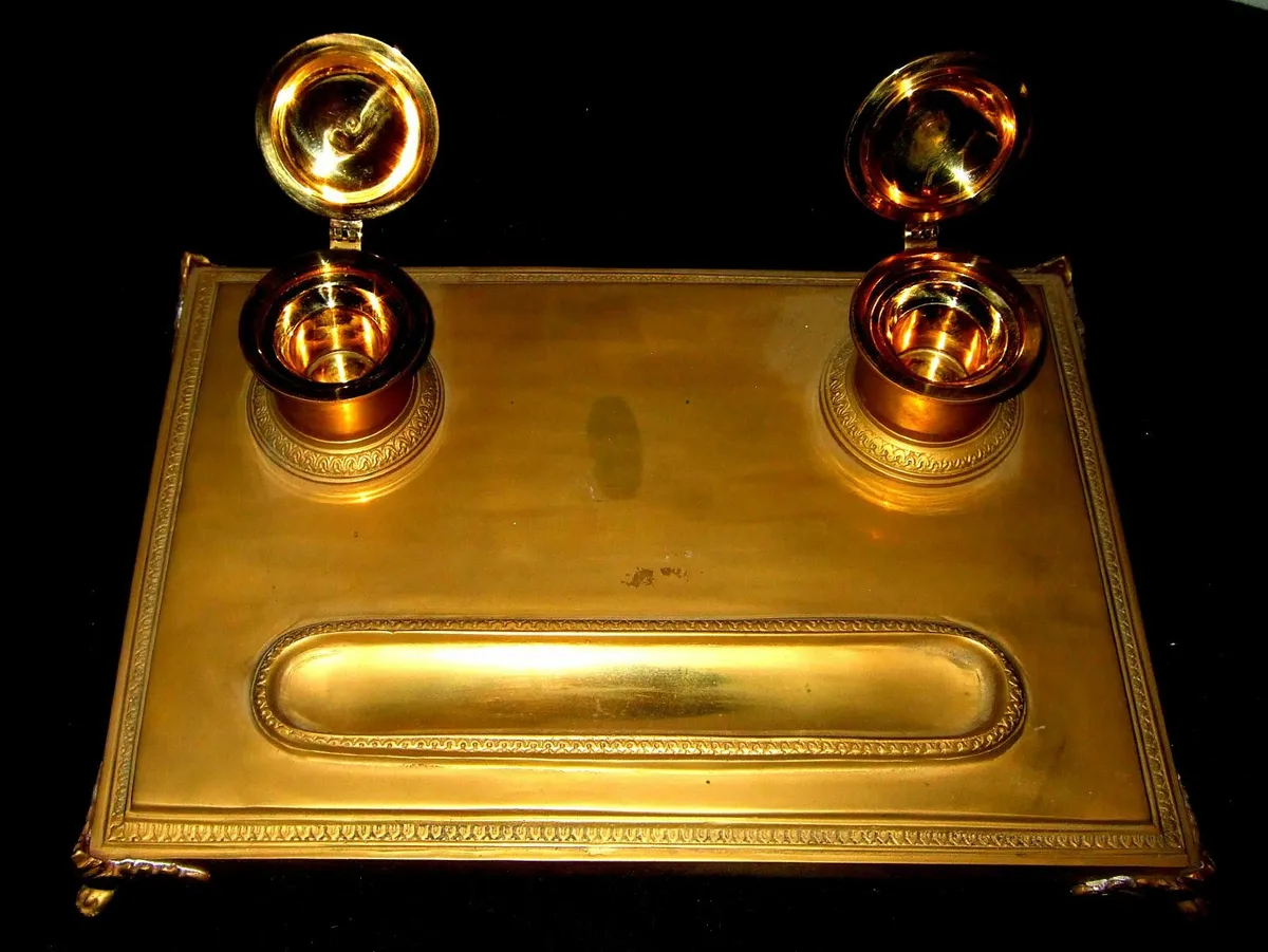 Vintage Brass Desk Stand - Image 2