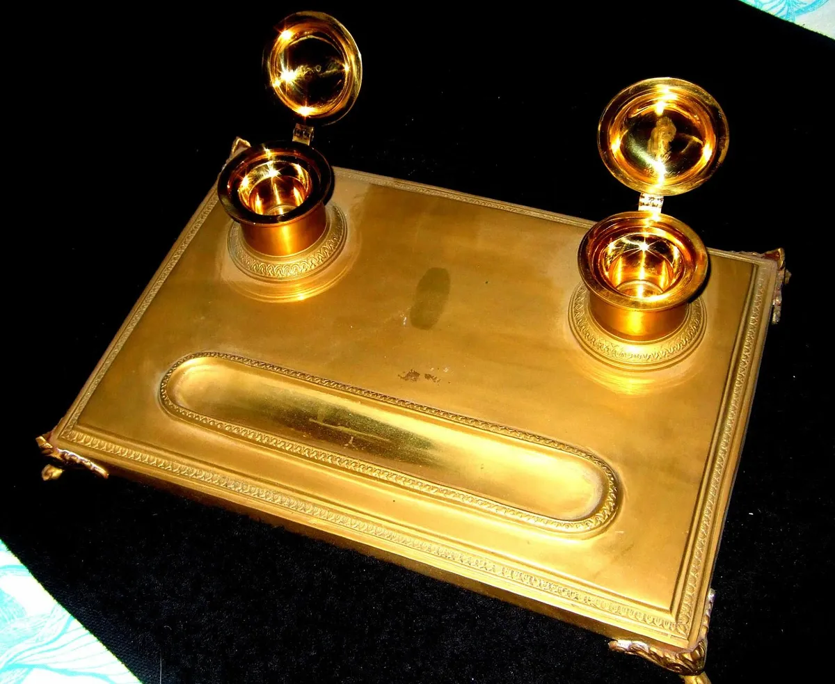 Vintage Brass Desk Stand - Image 4