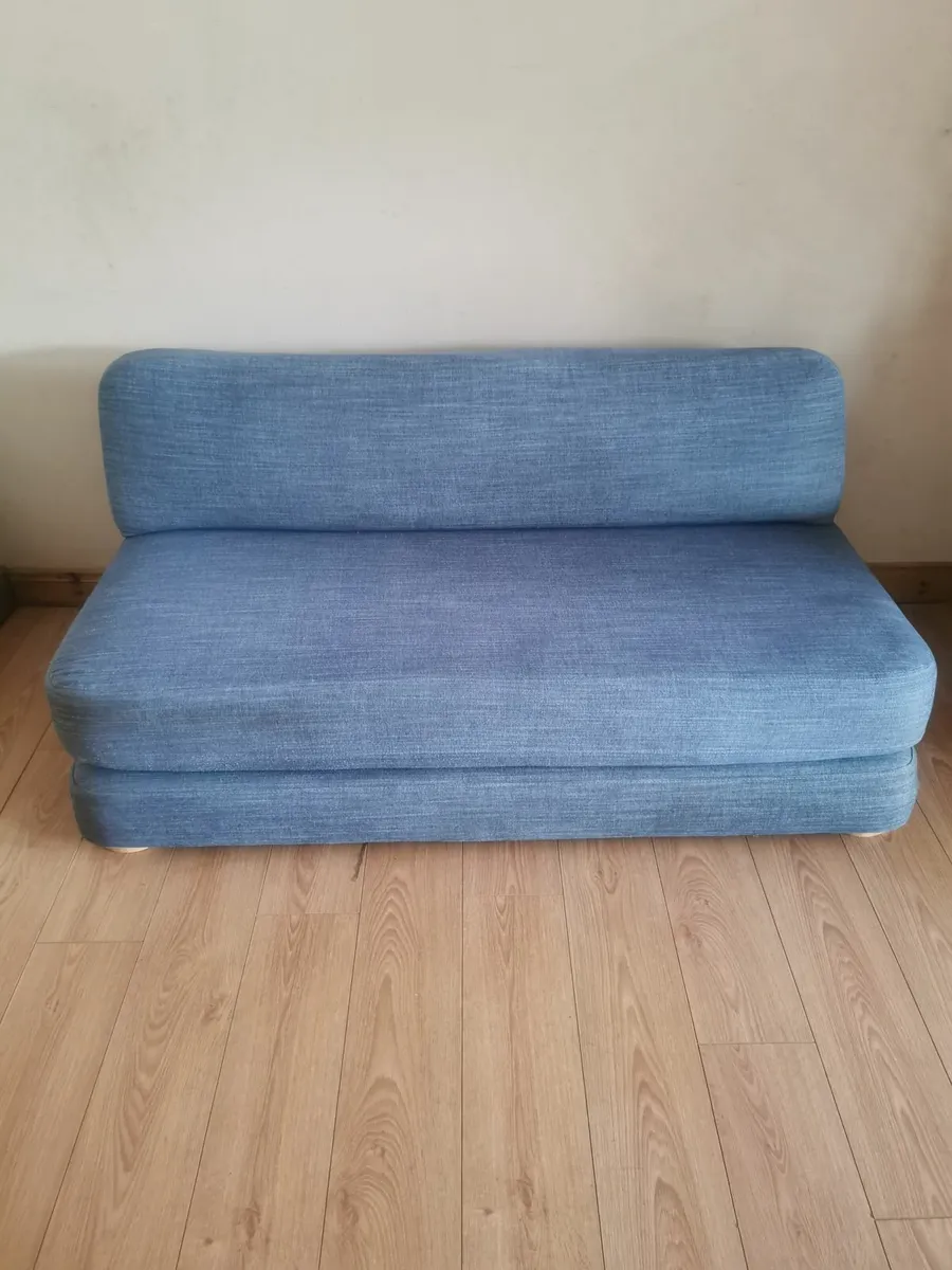 Comfortable sofa bed Denim - Image 1