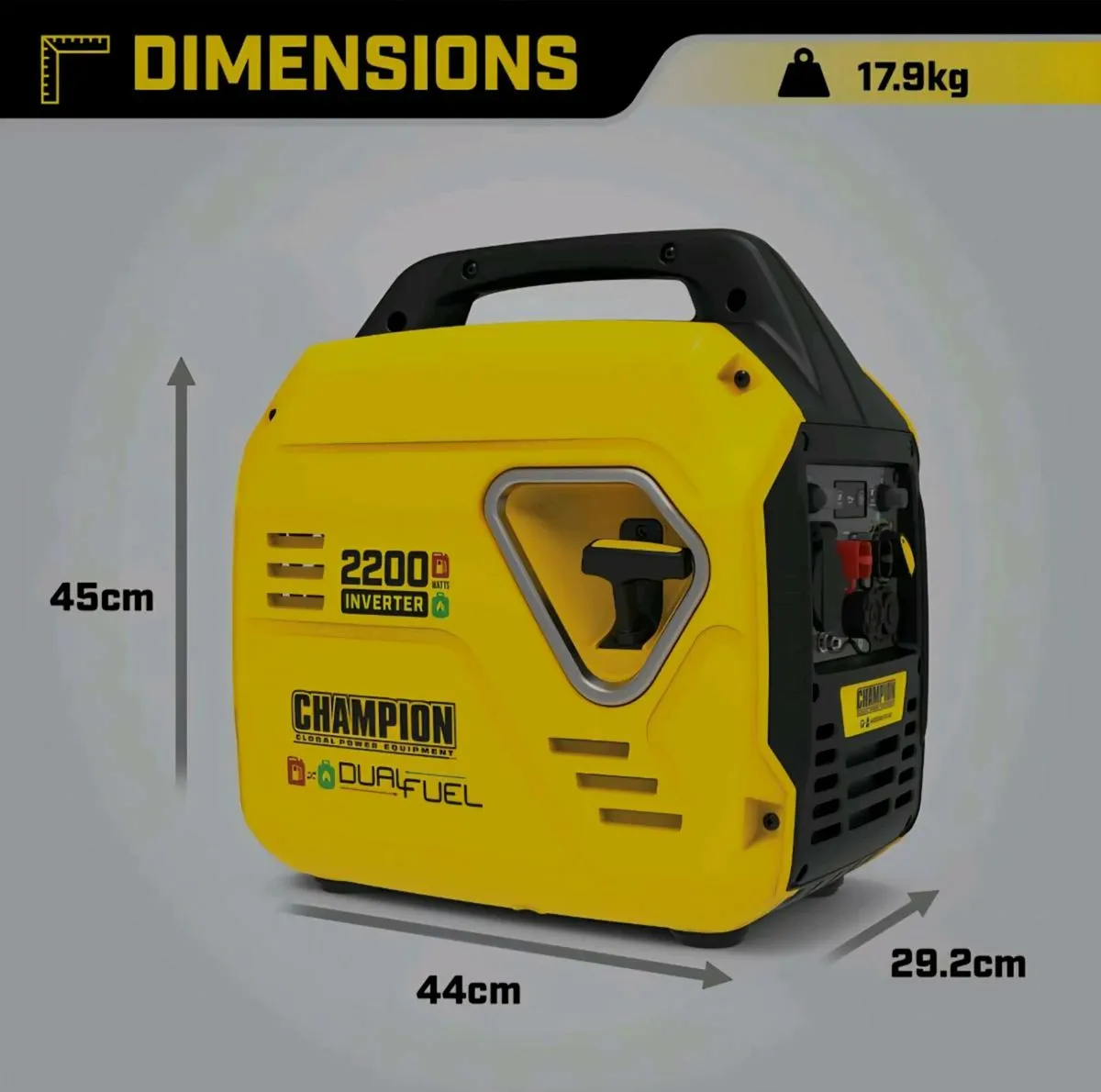 Champion 2200 Watt LPG Dual Fuel Inverter Generato - Image 3