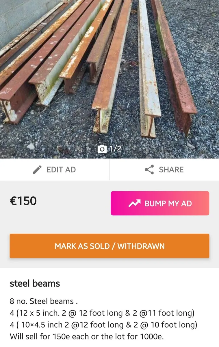 Steel  beams - Image 1
