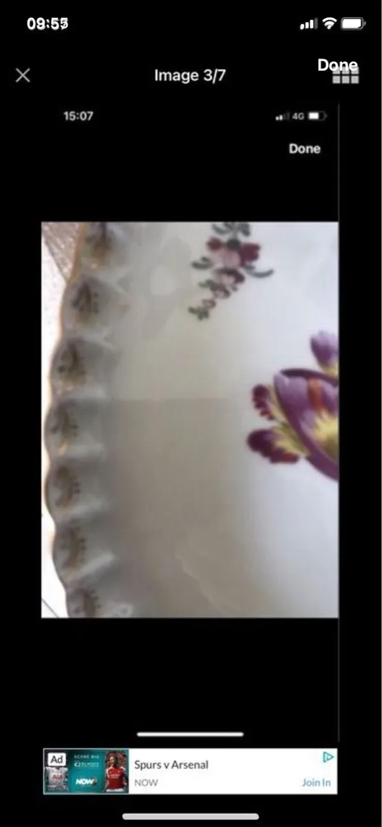 Large Hand Painted Meissen Dish - Image 3