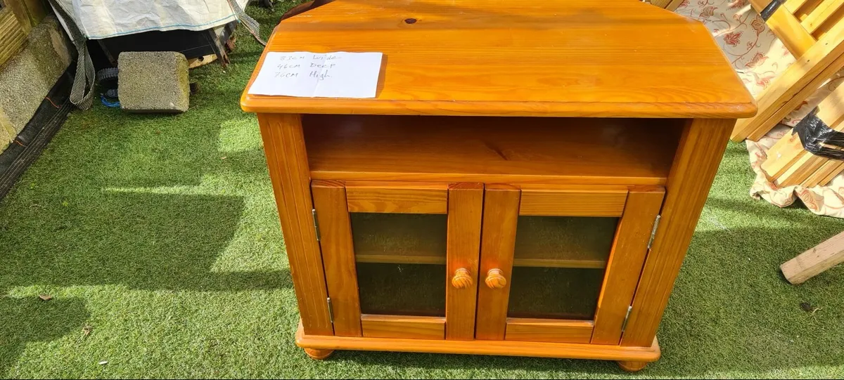 Pine TV unit delivery locally included in price