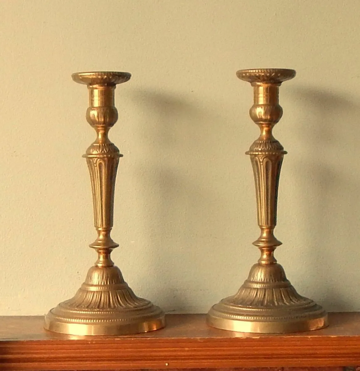 Pair of Vintage Brass Candlesticks - Image 1