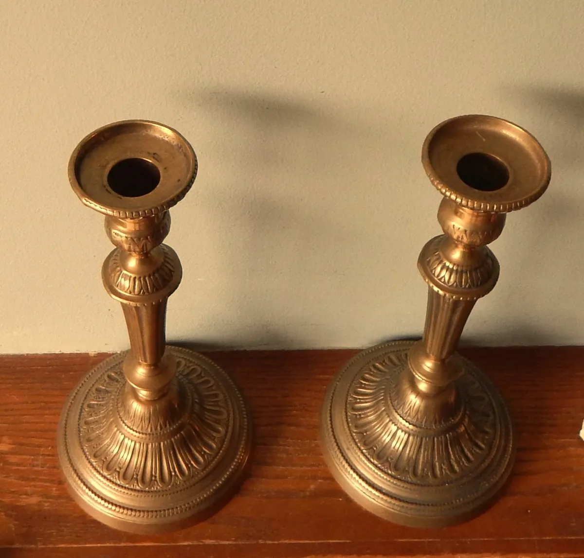 Pair of Vintage Brass Candlesticks - Image 2