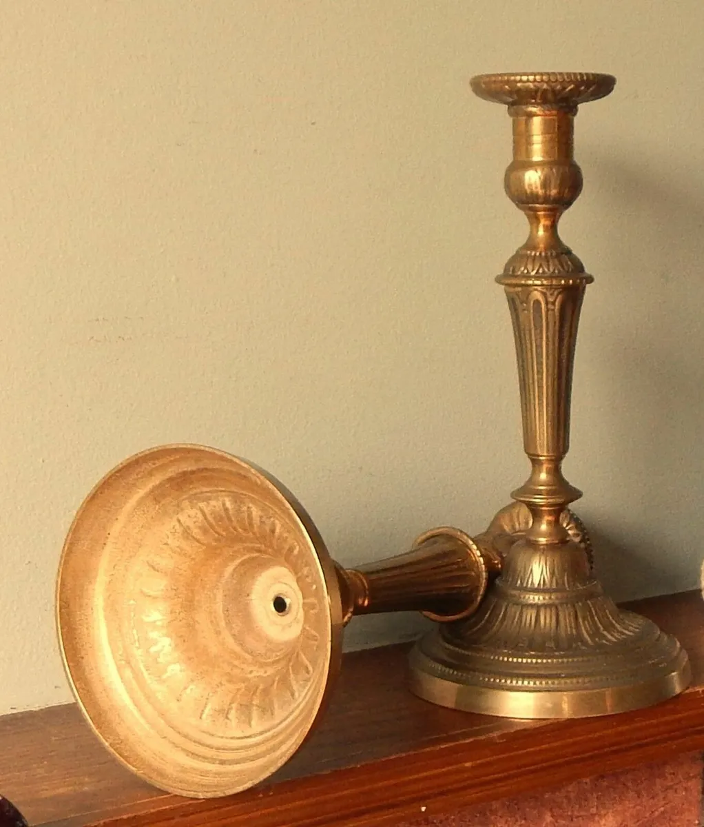 Pair of Vintage Brass Candlesticks - Image 3