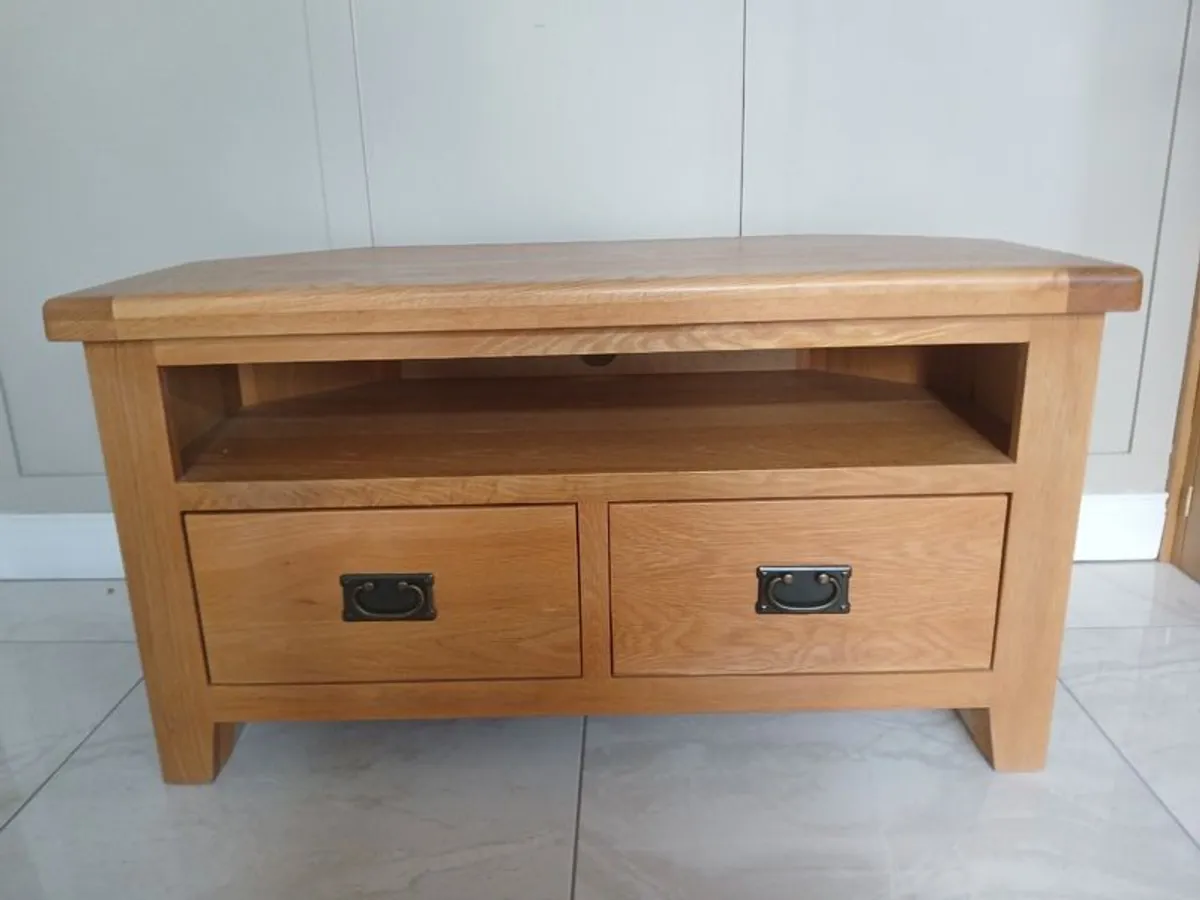 Matching tv unit, coffee table and lamp table for sale - Image 1
