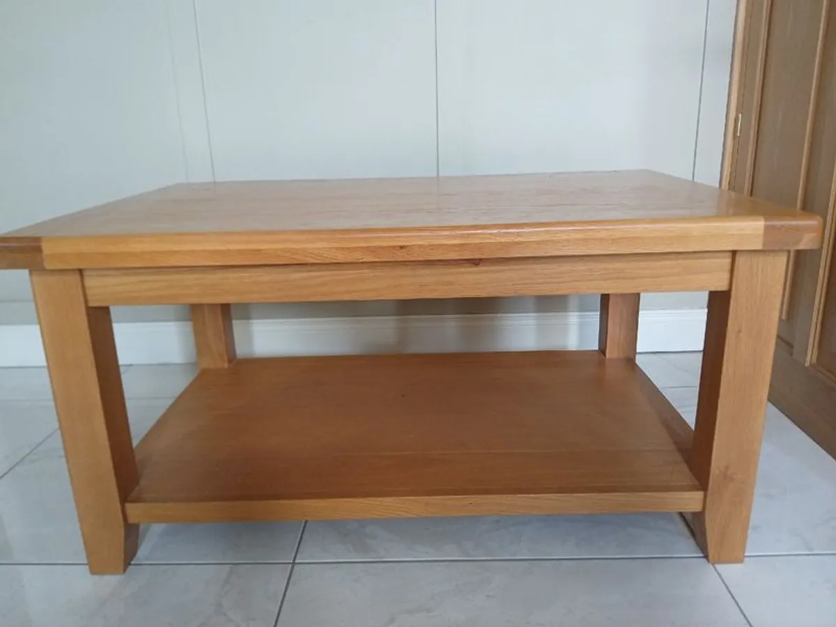 Matching tv unit, coffee table and lamp table for sale - Image 4