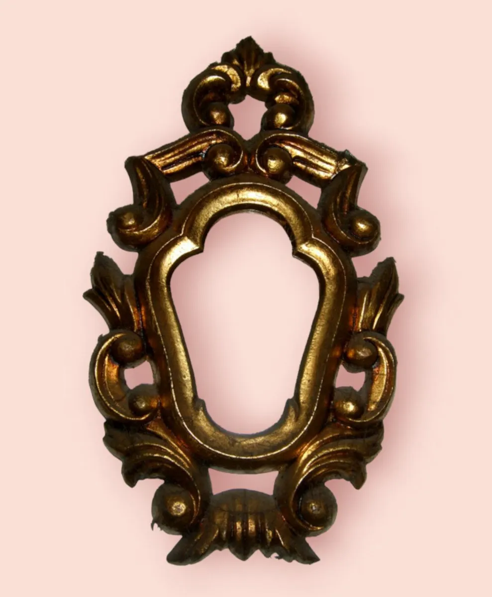 Vintage Harrods Small Baroque Gilt Mirror - Image 2