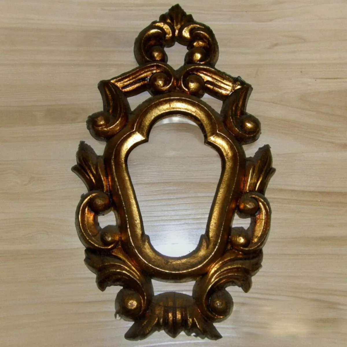 Vintage Harrods Small Baroque Gilt Mirror - Image 3