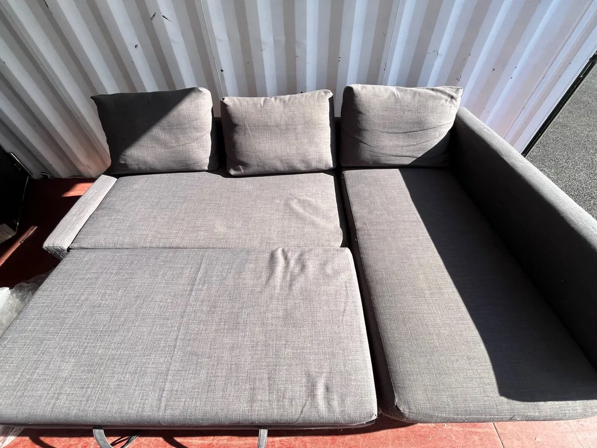 IKEA grey corner sofa bed delivery available - Image 1