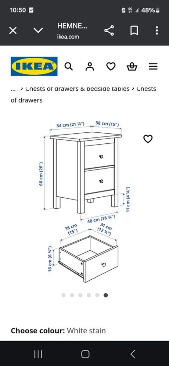 ikea bedside locker - Image 4